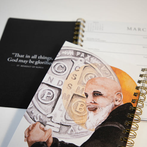 A Year with the Saints Desk  Calendar 2026