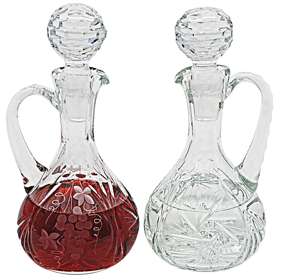 Crystal Cruets with stoppers