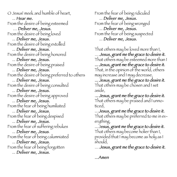 Litany of Humility