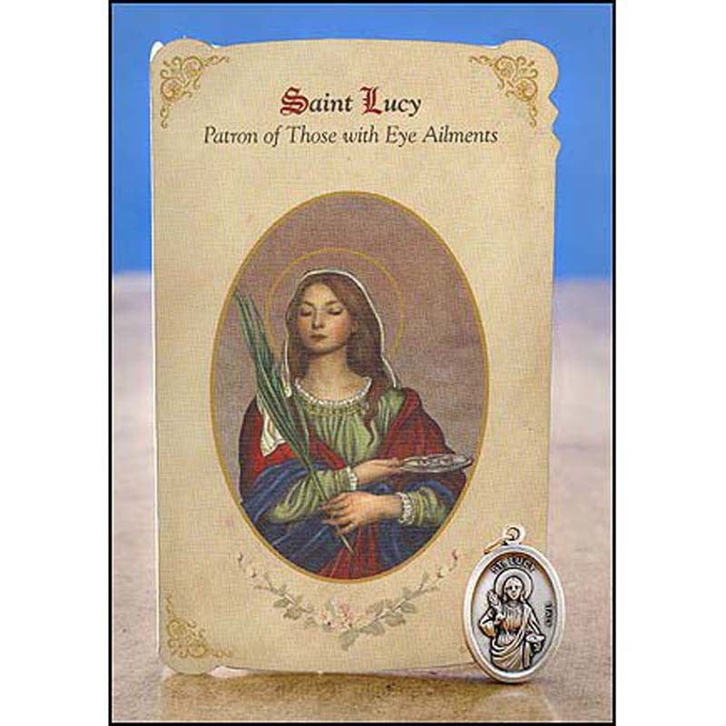 Saint Lucy Healing Medal Set