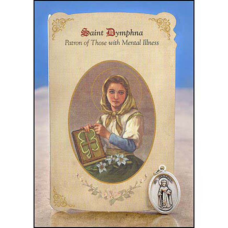 Saint Dymphna Mental Healing Medal Set