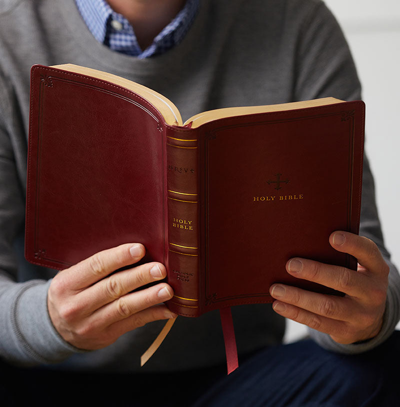 NRSV Catholic Bible Large Print Brown Leasthersoft