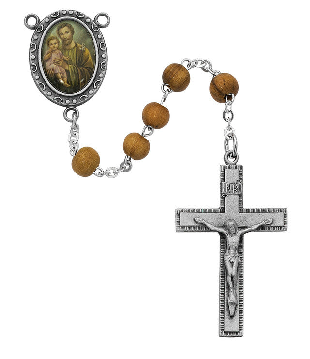 OLIVE WOOD ROSARY ST. JOSEPH ROSARY