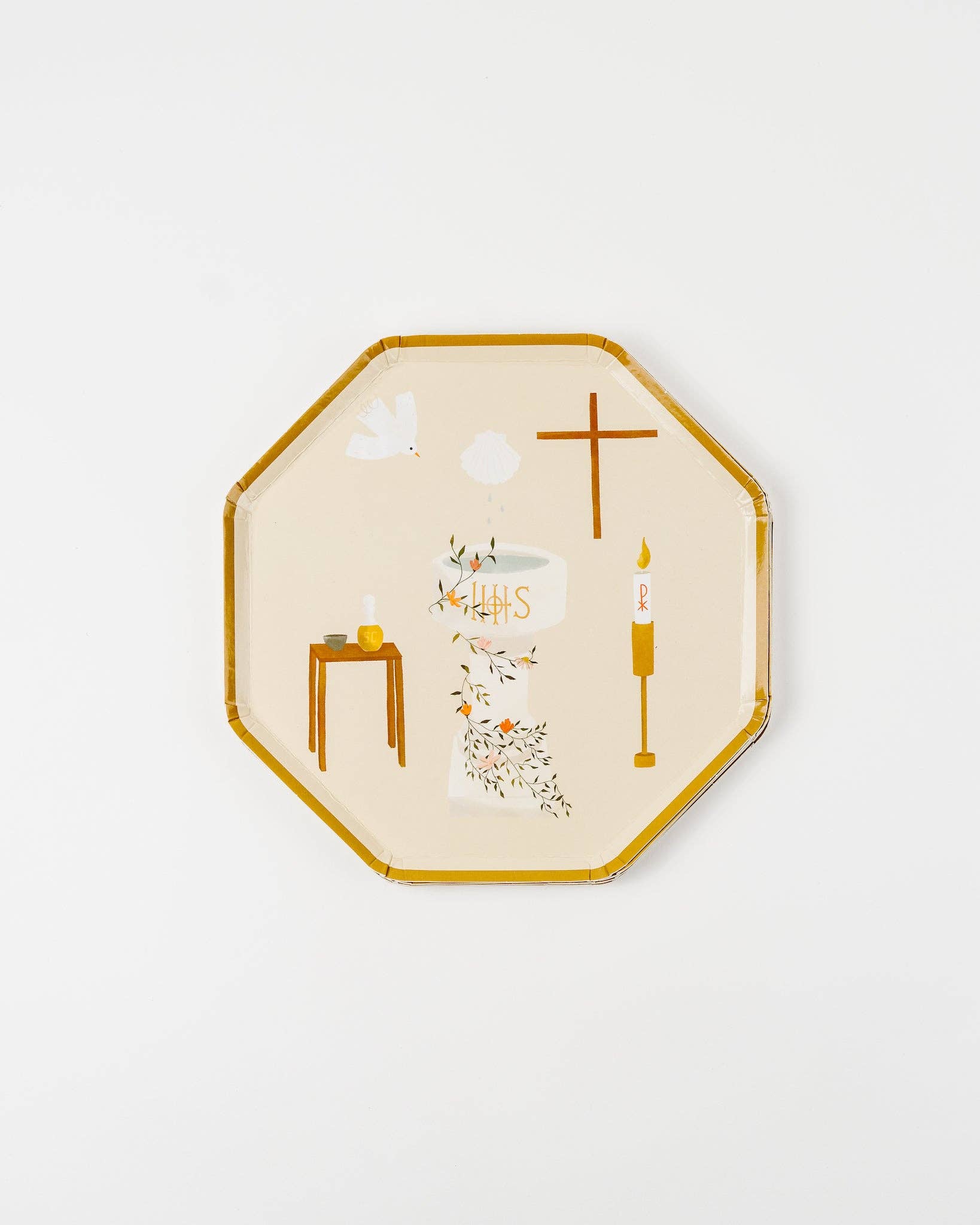 Baptism Luncheon Plates | Catholic Party Paper Goods