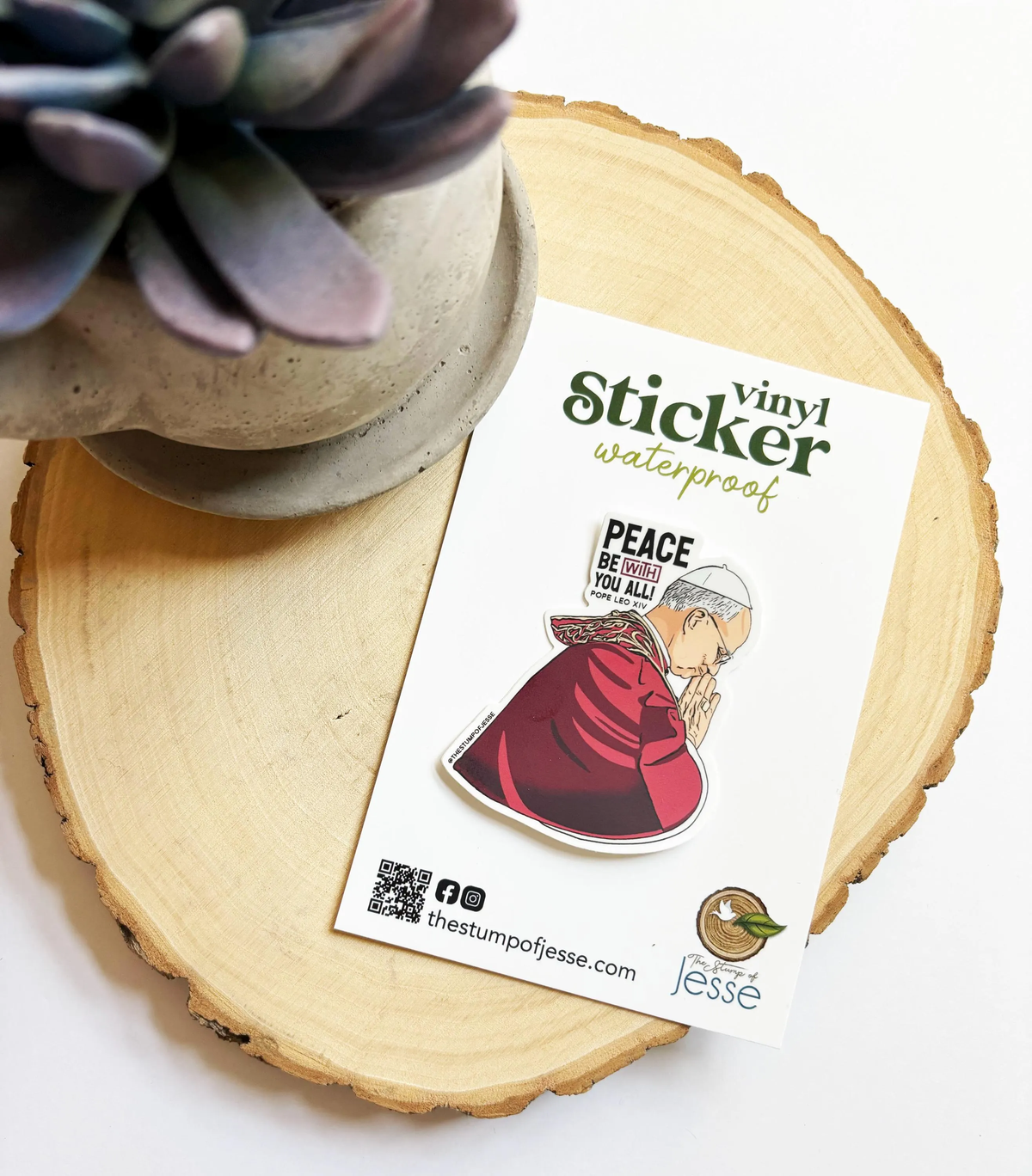 Pope Ld18 Sticker Pope Leo XIV Waterproof Sticker | Catholic Sticker