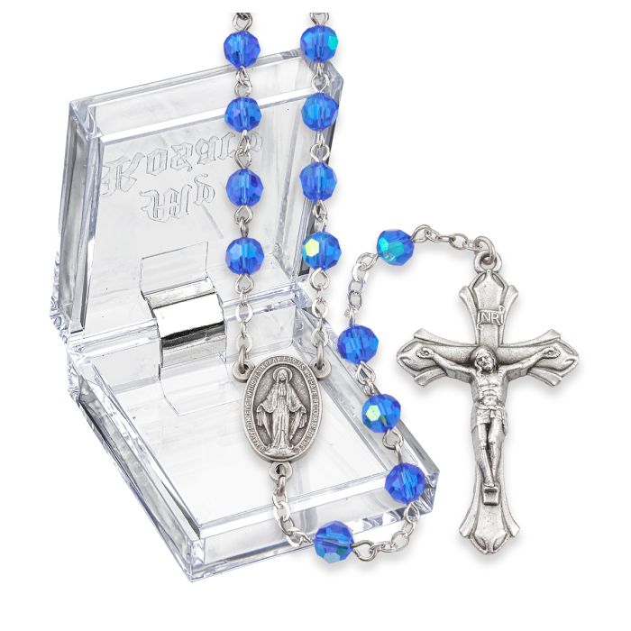 Birthstone September Sapphire Crystal Rosary