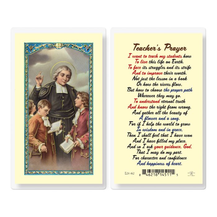 Teacher's Prayer J.B. de la Salle