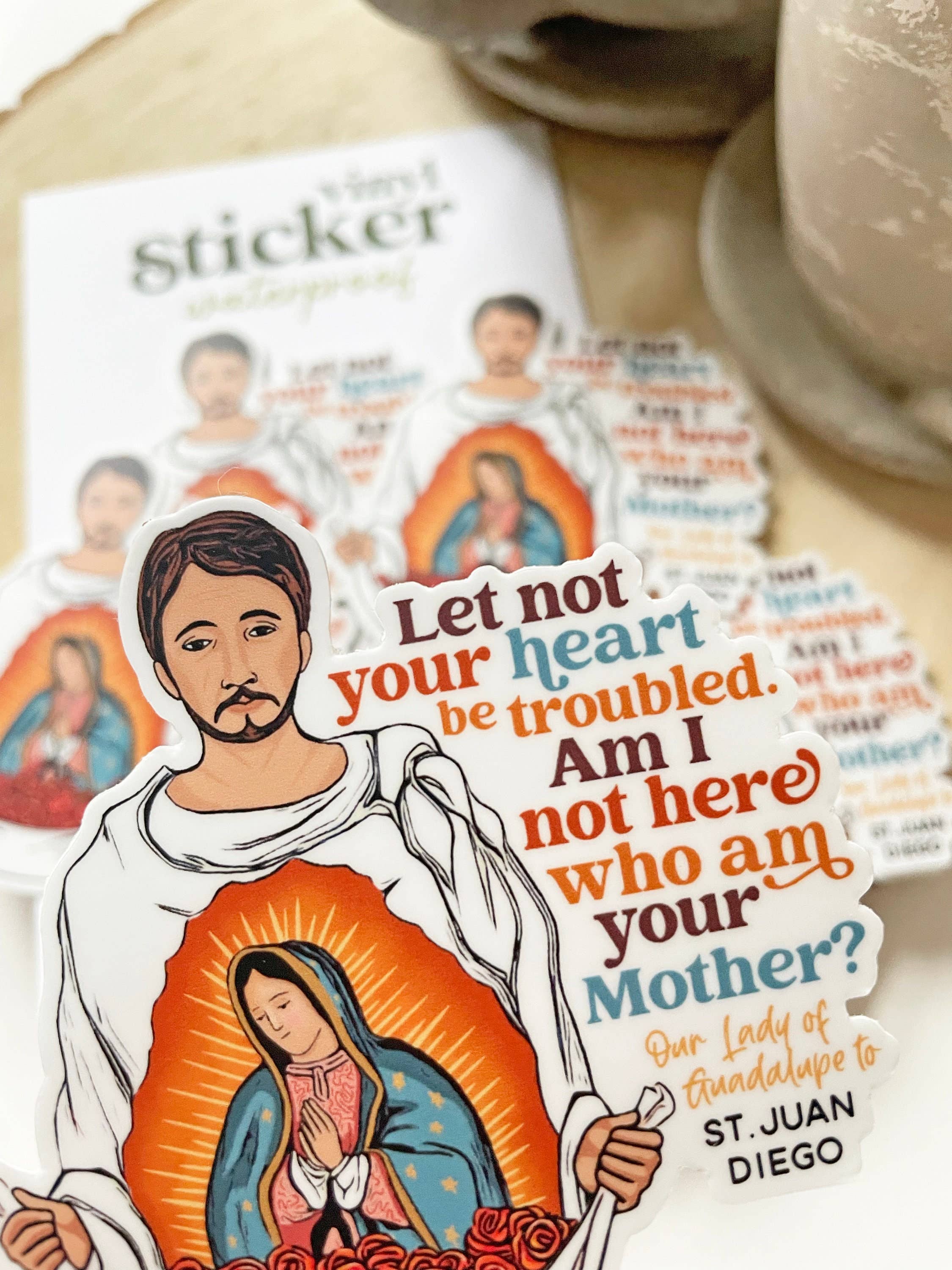 St. Juan Diego Waterproof Vinyl Catholic Sticker