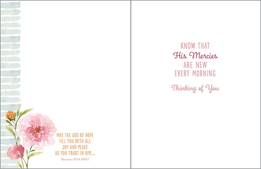 With Scripture Thinking of You Greeting Card - Hope Vase