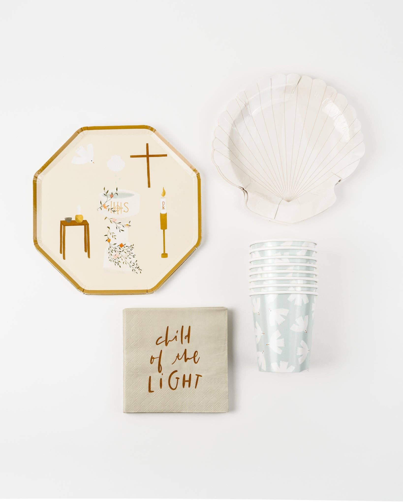 Baptism Luncheon Plates | Catholic Party Paper Goods