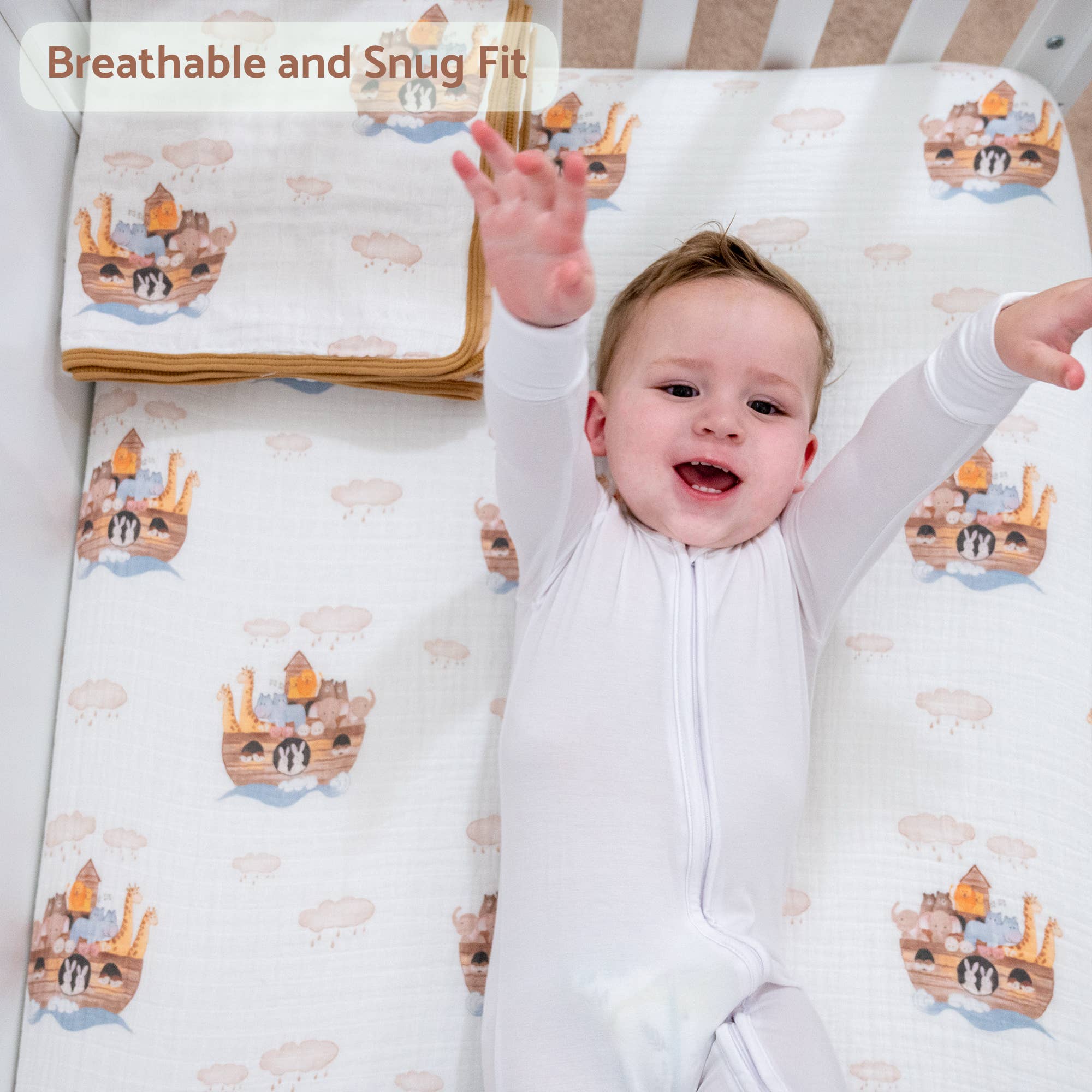 Noah's Ark Crib Sheet