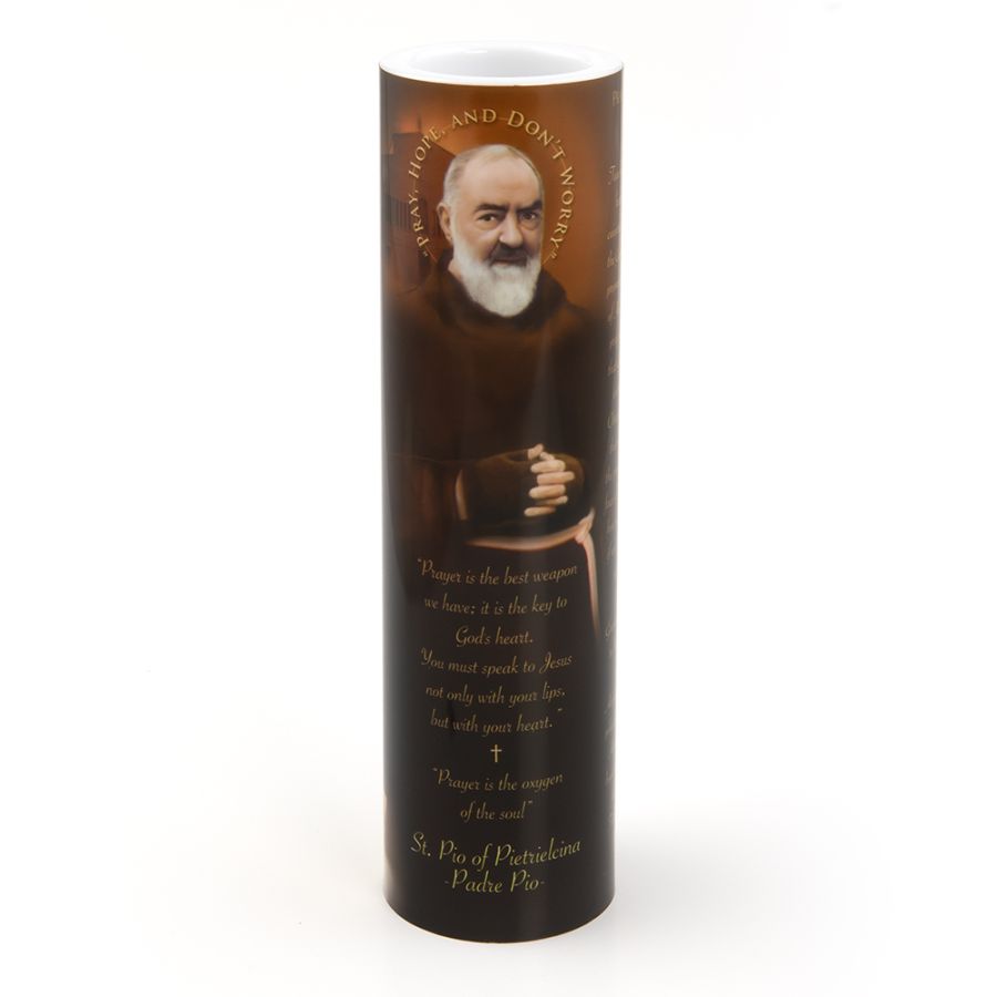 LED Candle- St. Padre Pio