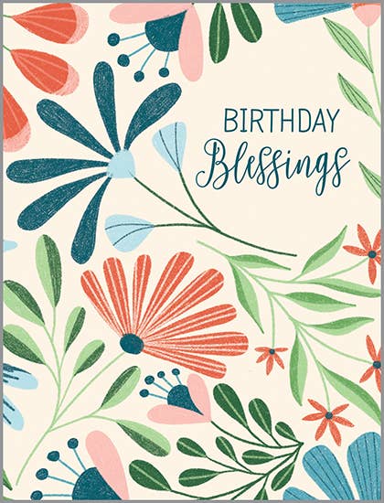 With Scripture Birthday Greeting Card - River Flowers