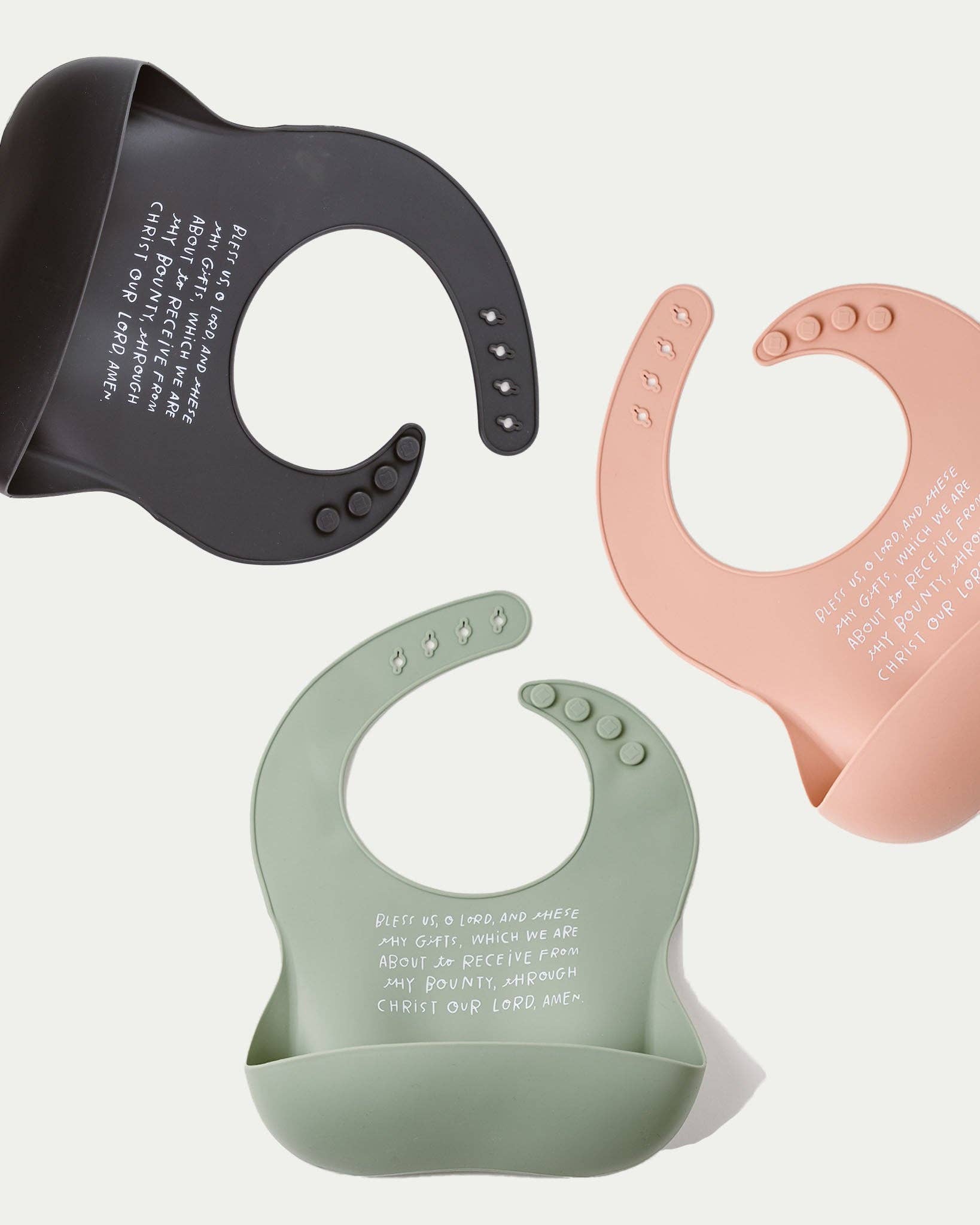 Catholic Meal Blessing Bib | BPA Free Bib | Gift For Baby