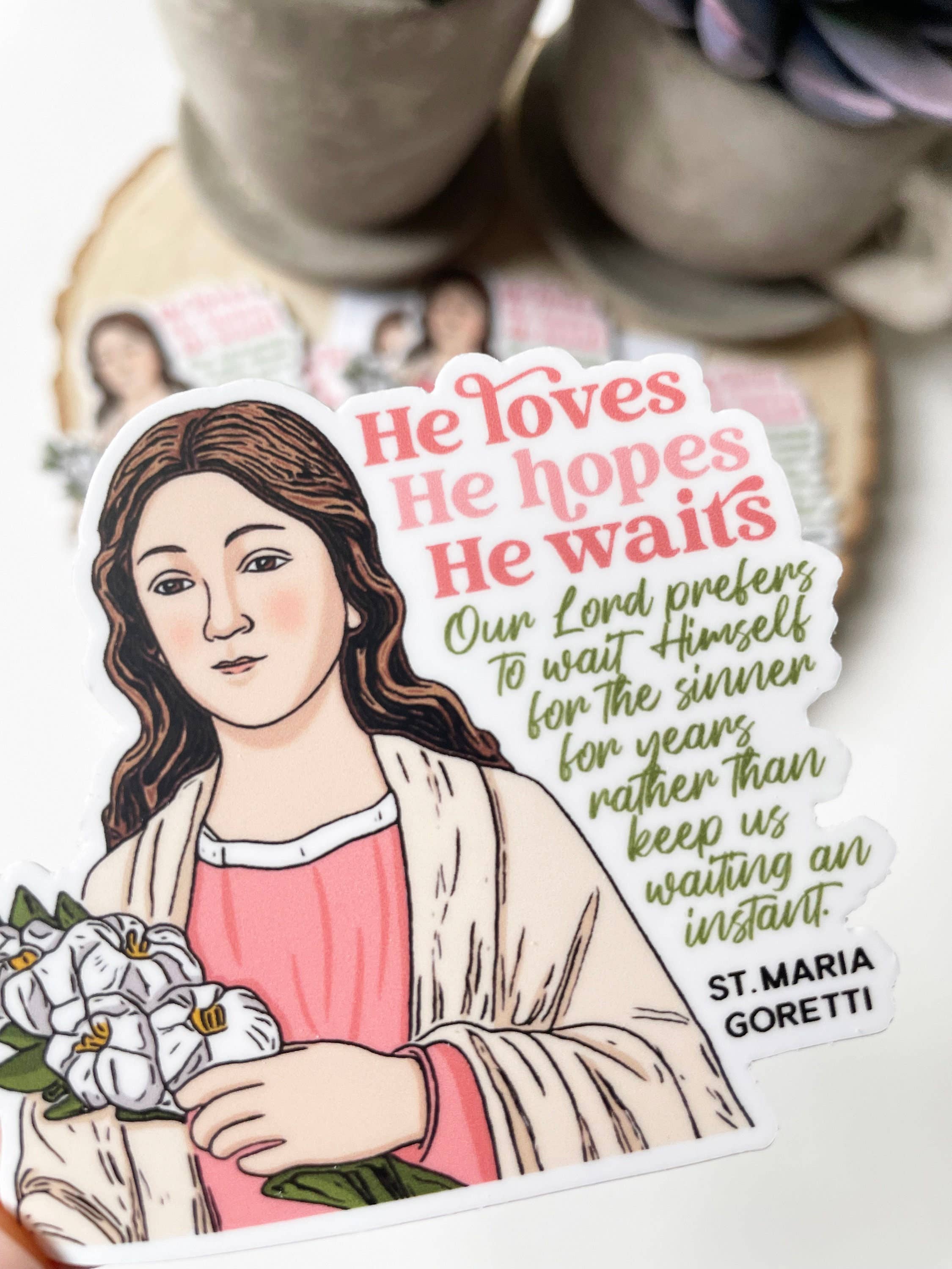 St. Maria Goretti Waterproof Catholic Sticker