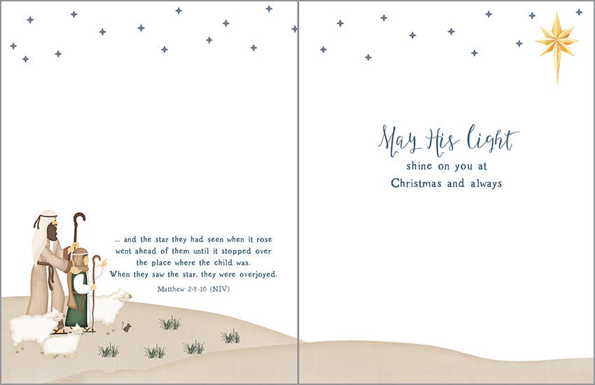 Box/Pack Scripture Christmas Card - Shepherds