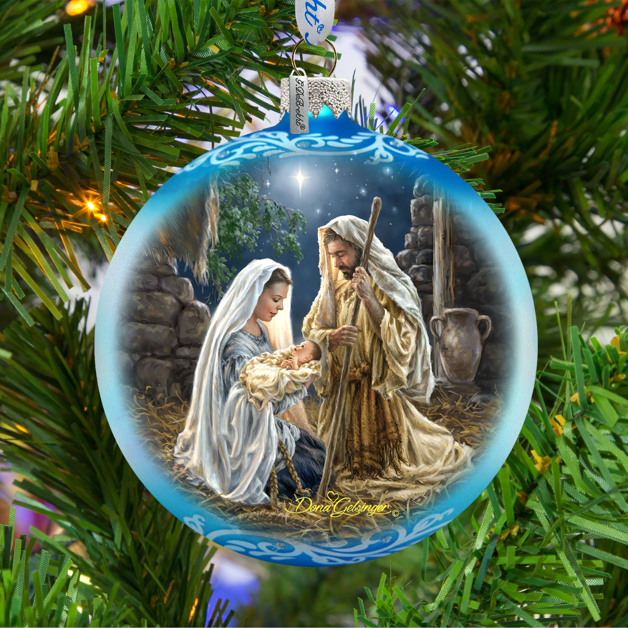 Glory to God Glass Ornament Holiday by Gelsinger