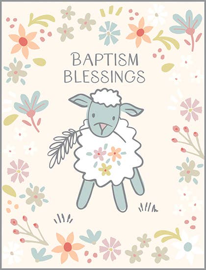 With Scripture Religious Greeting Card - Sweet Little Lambs