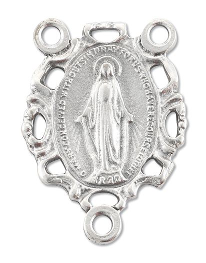 Oval Miraculous Rosary Centerpiece