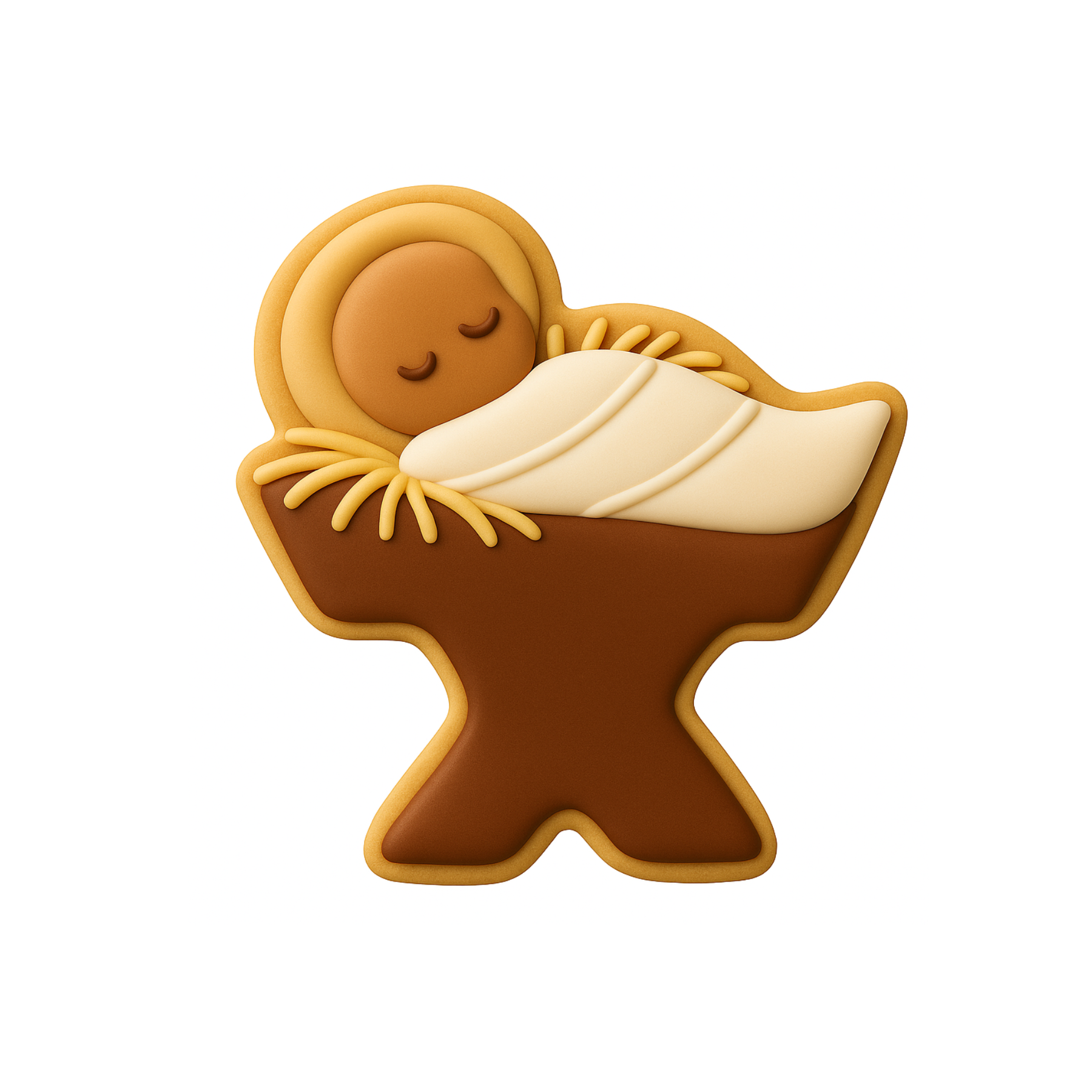 Baby in Manger Cookie Cutter 2"