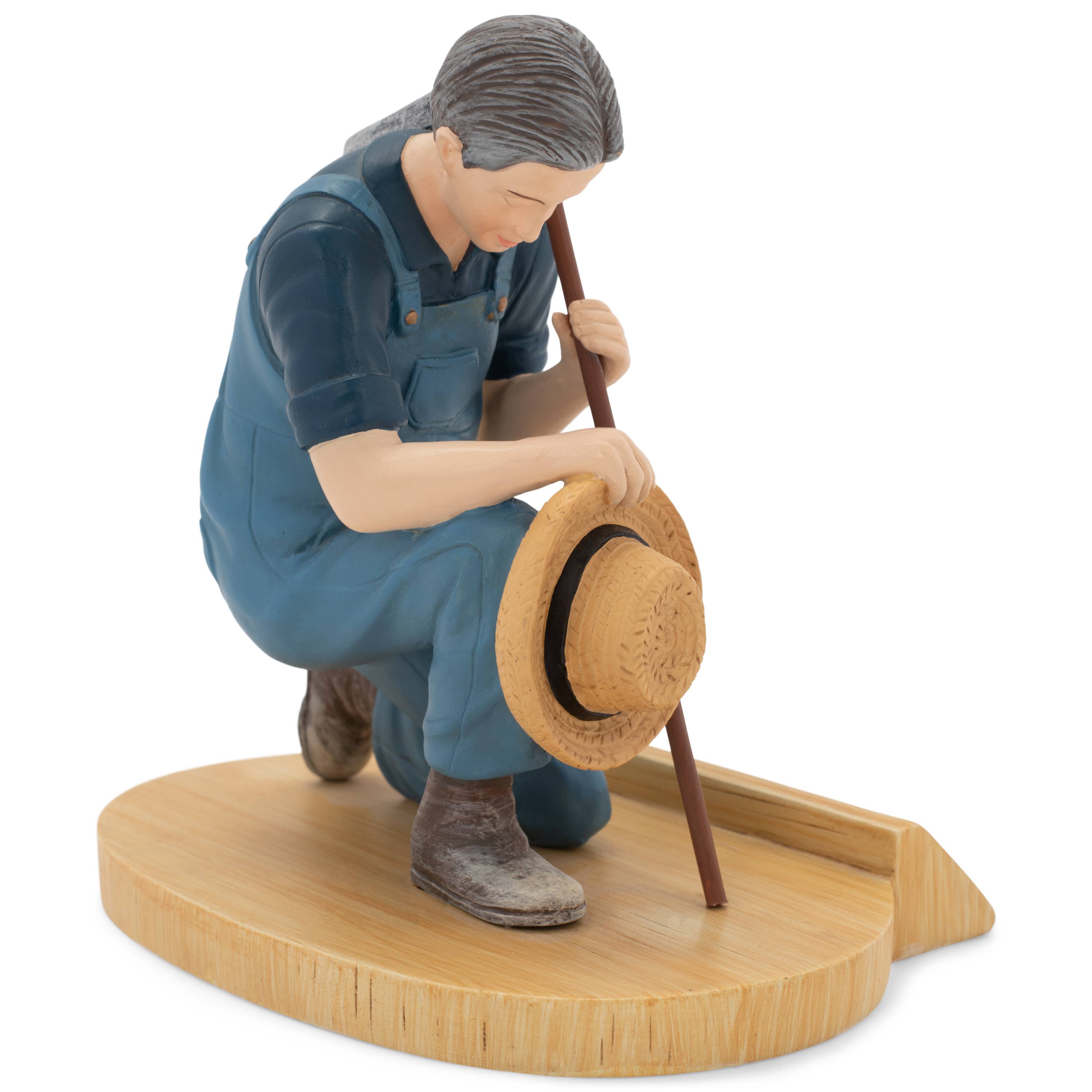Praying Farmer Figurine