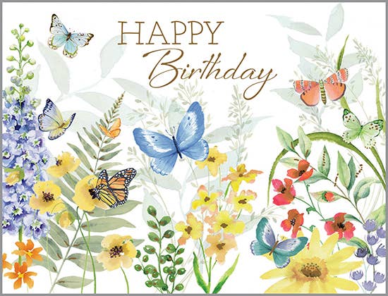 With Scripture Birthday Greeting Card - Spring Meadows