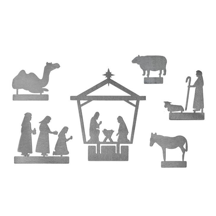 6 Piece Christmas Nativity Set - Manger Scene Holiday Decorations