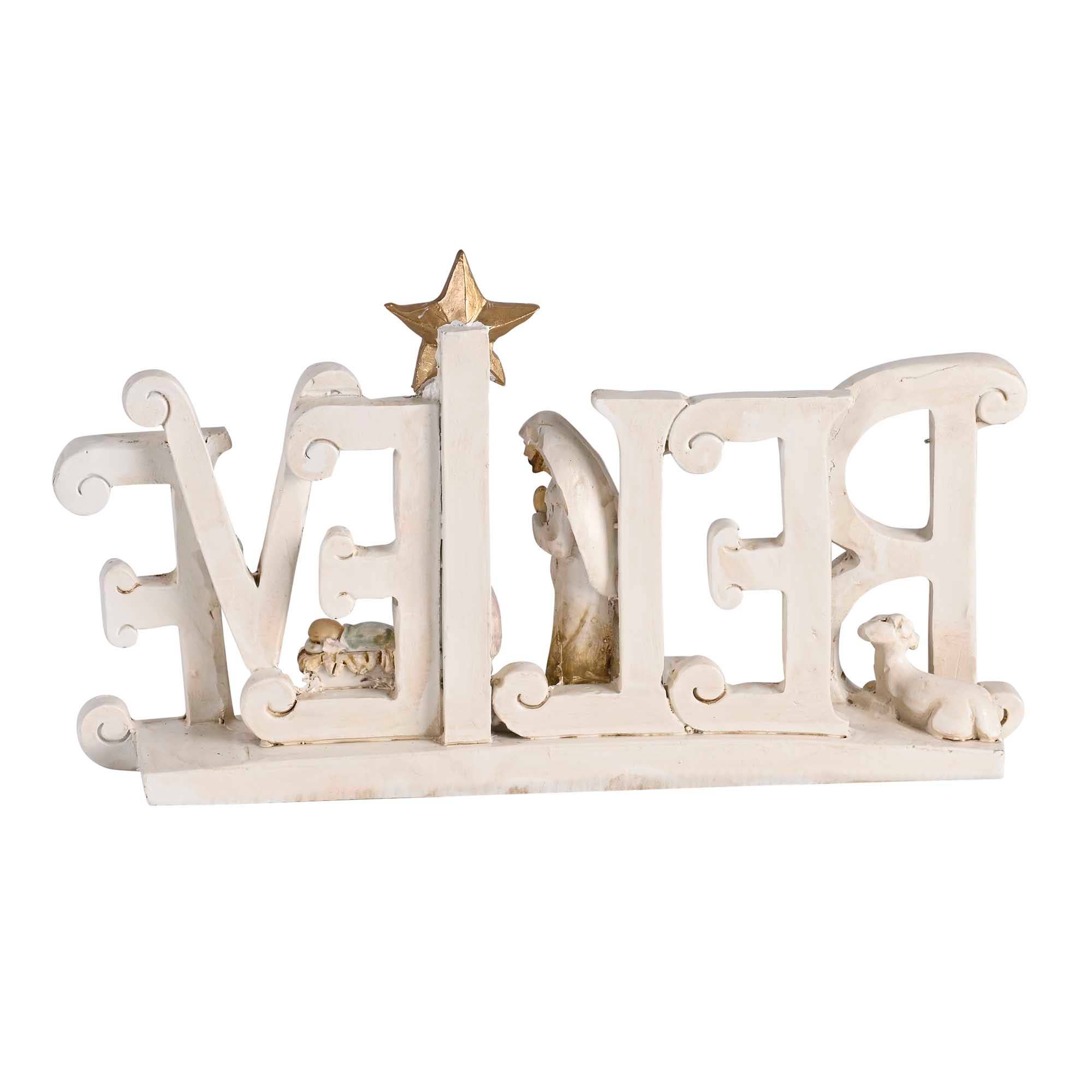 Nativity Holy Family Believe Star 5H