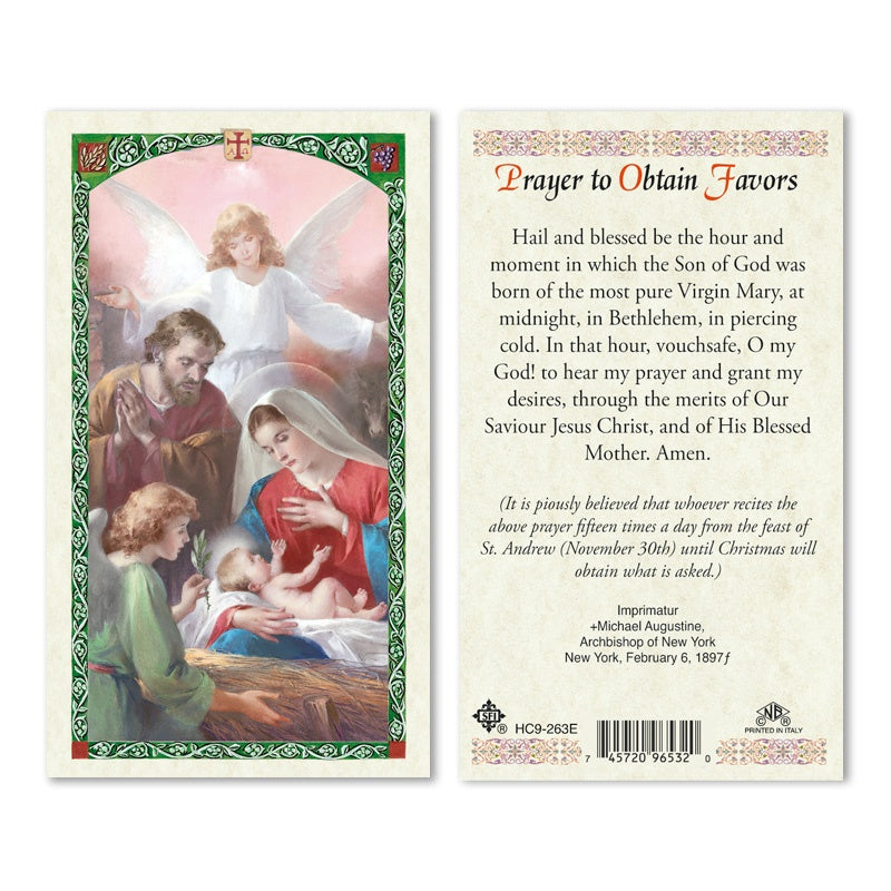Nativity Scene- Prayer to Obtain Favors