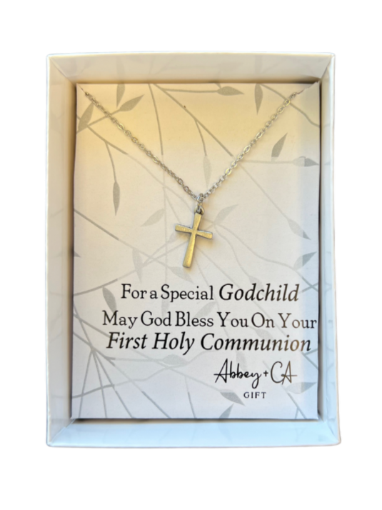 First Communion Cross Pendant - Godchild