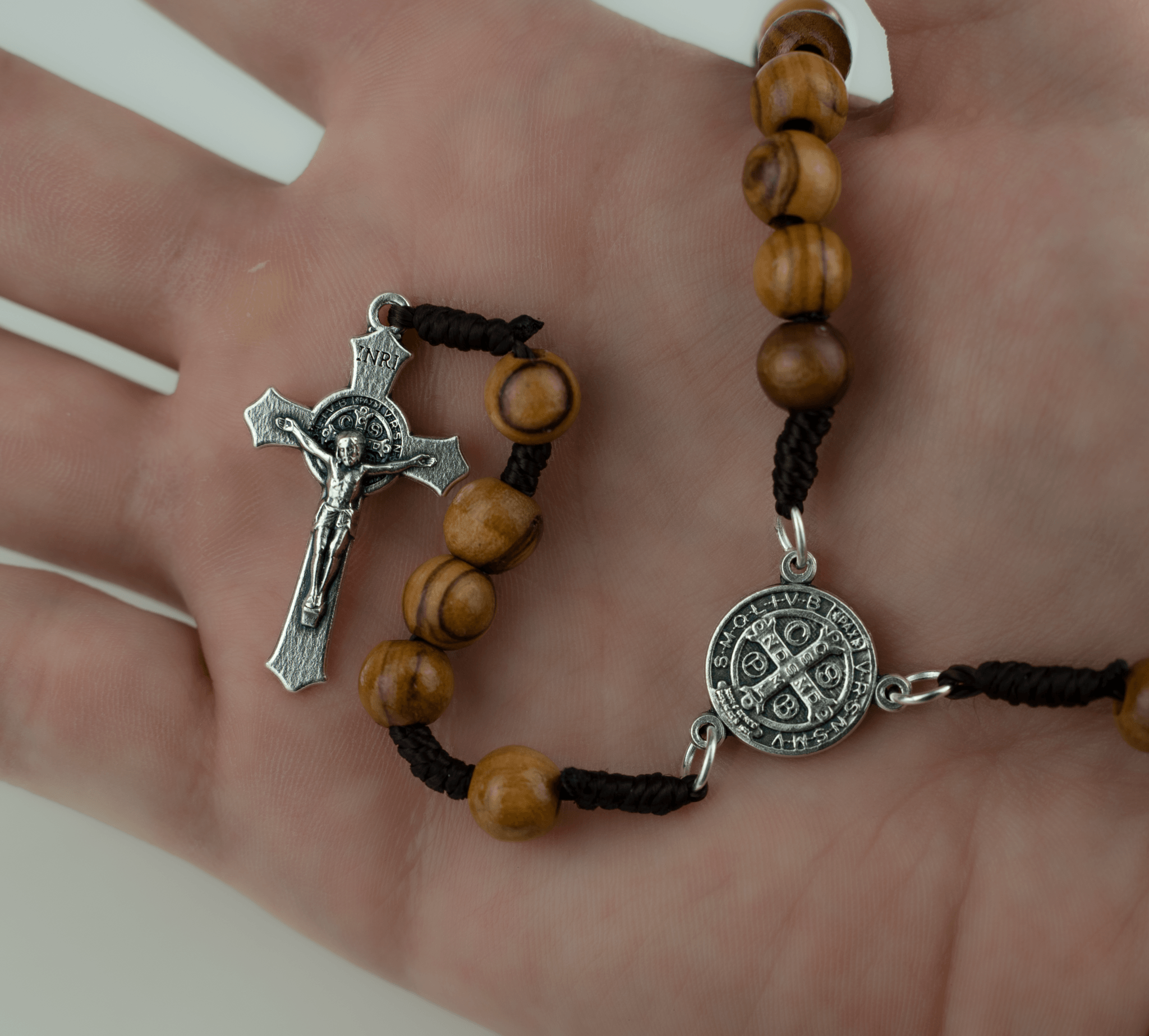 Olive Wood St. Benedict Rosary