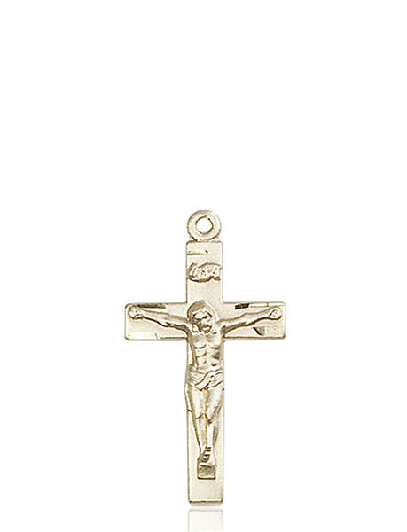 14kt Gold Crucifix Medal