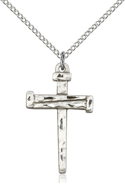 Sterling Silver Nail Cross Pendant