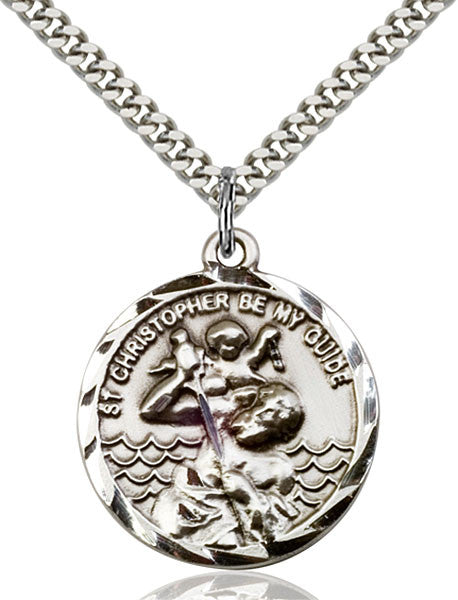 Sterling Silver St. Christopher Pendant