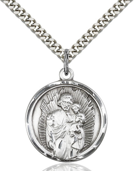 Sterling Silver St. Joseph Pendant