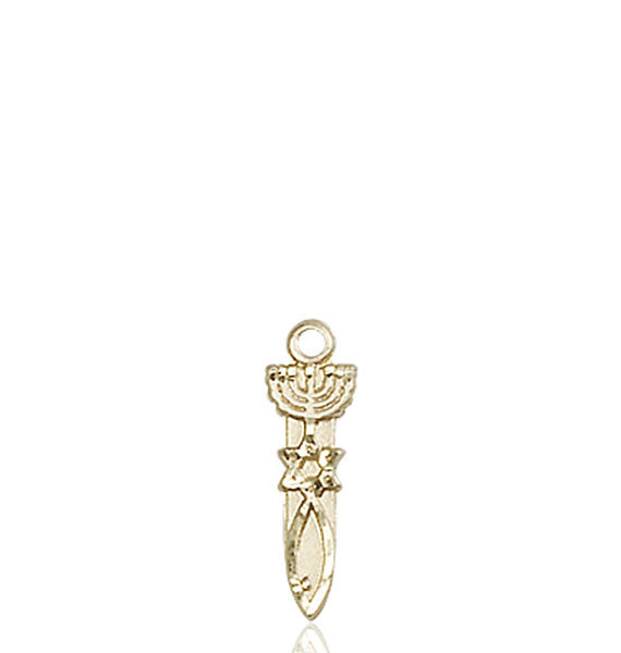 14kt Gold Menorah / Star / Fish Medal