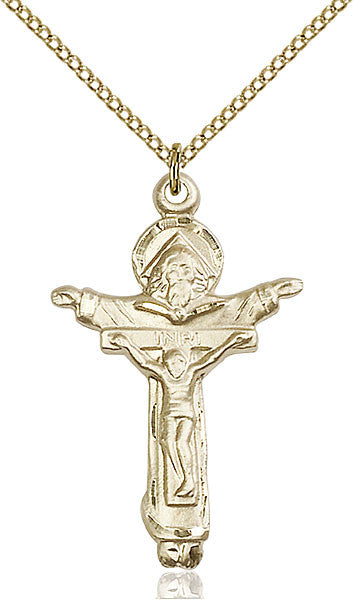 Gold Filled Trinity Crucifix Pendant