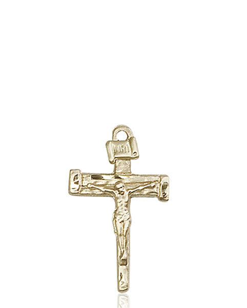 14kt Gold Nail Crucifix Medal