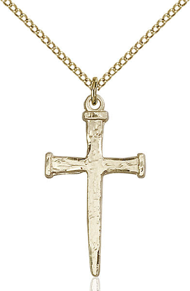 Gold Filled Nail Cross Pendant