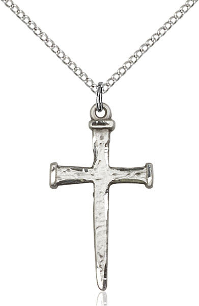 Sterling Silver Nail Cross Pendant