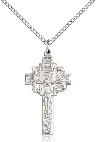 Sterling Silver Crucifix-IHS Pendant