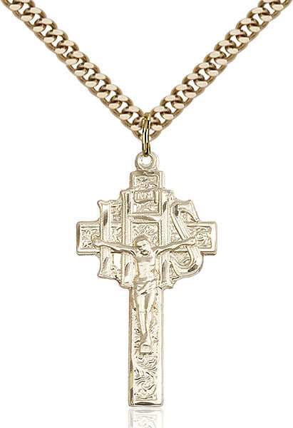 Gold Filled Crucifix-IHS Pendant