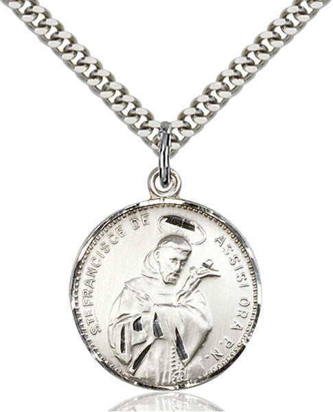 Sterling Silver St. Francis of Assisi Pendant