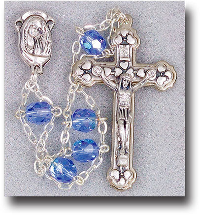 Blue Crystal Ladder Rosary
