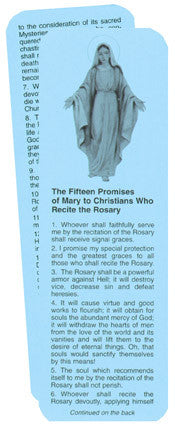 The Fifteen Promises of Mary to Christians Who Recite the Rosary