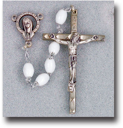 White Plastic Rosary