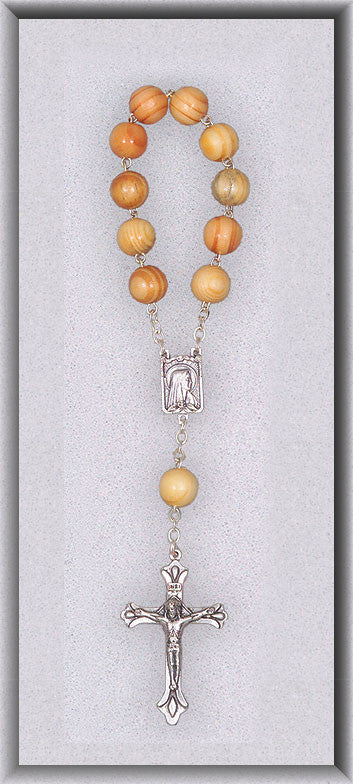One Decade Pine Wood Rosary