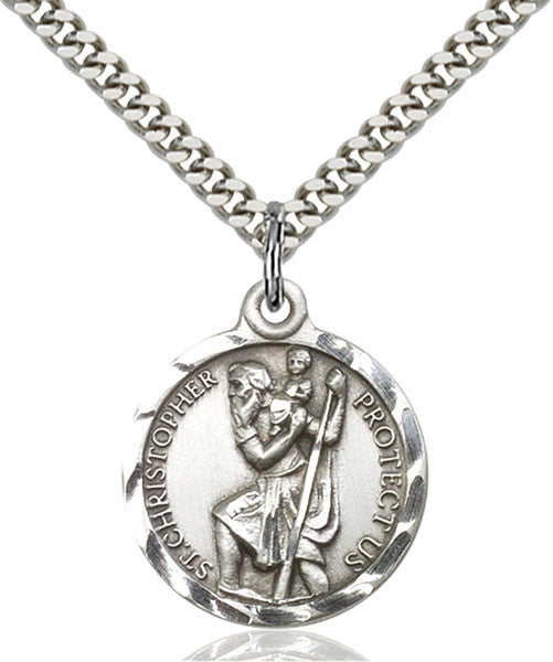 Sterling Silver St. Christopher Pendant