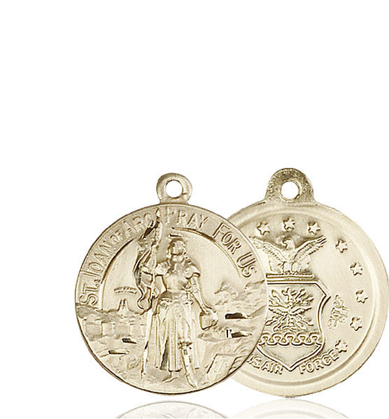 Medalla de Santa Juana de Arco de oro de 14 kt