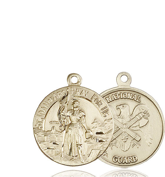 Medalla de Santa Juana de Arco de oro de 14 kt